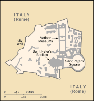 Map of Holy See (Vatican City State)